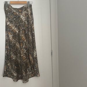 ZARA SLIT SILK SKIRT